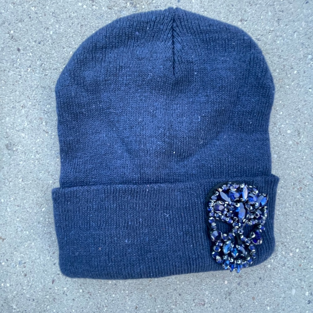 Navy Blue New Skull beanie